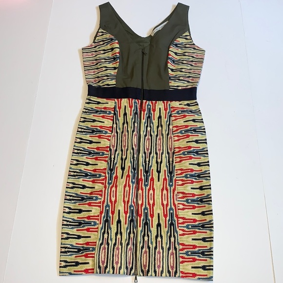 Rachel Roy Green Sleeveless Tribal Print Dress - Women’s Size 0 - Picture 2 of 8